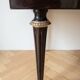 Pair of Louis XVI style bedside tables in dark wood.