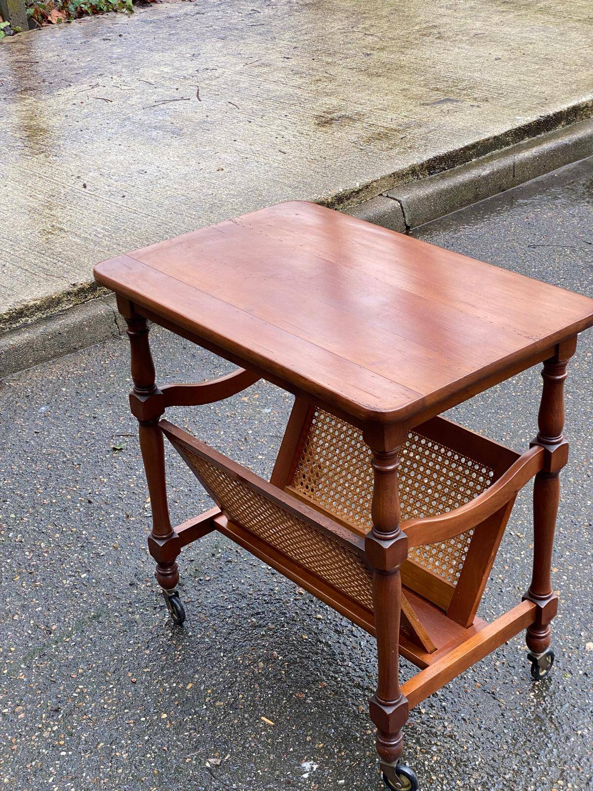 Vintage solid wood sideboard with storage.