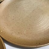 10 Village speckled blond stoneware dessert plates