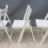 Set 3 folding chairs wood
