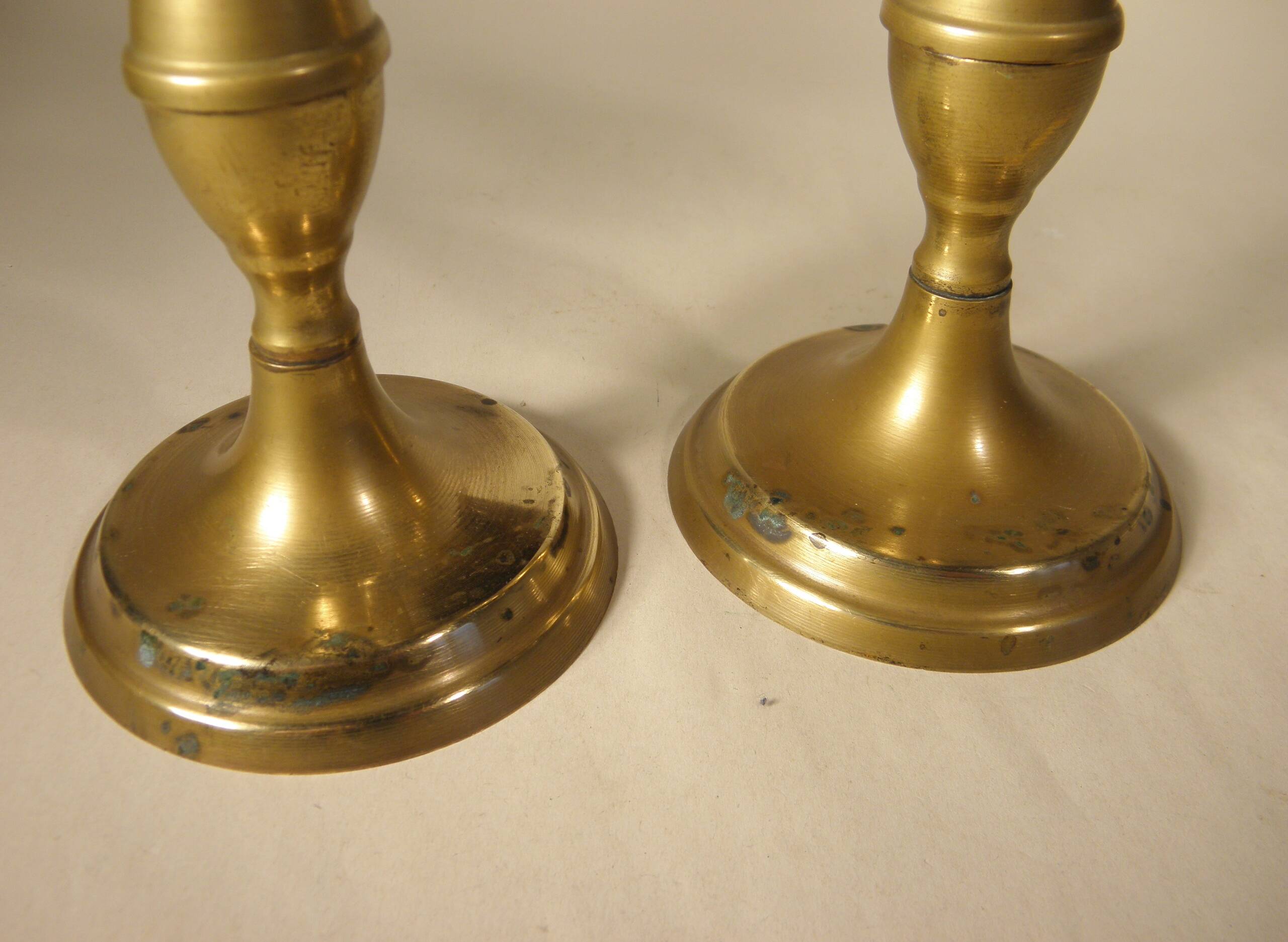 Pair of brass candlesticks