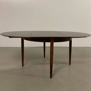 1960s MidCentury Round Extendable Rosewood Dining Table