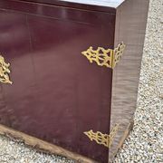 1950's lacquered wood and brass sideboard