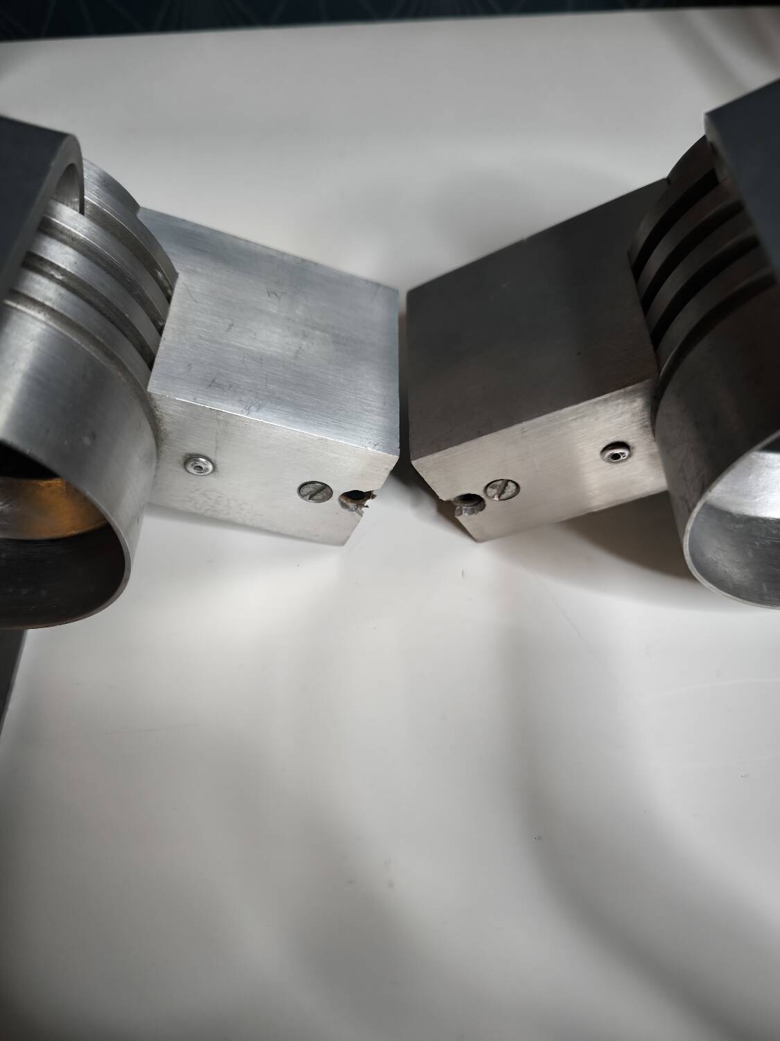 6 Vintage 1960 Mazda Pare Fée range brushed aluminum wall lights