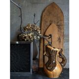 Faux-bois ceramic pitcher signed "Cérart" MONACO vintage