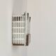 Vintage wall light, chrome metal and frosted glass, France, 1940.