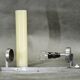 1930s Bauhaus Chrome and Cream Glass Wall Light, Czechoslovakia