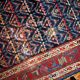 Tapis couloir ancien persan kurde fait main, usé, 103 cm x 375 cm, années 1900.