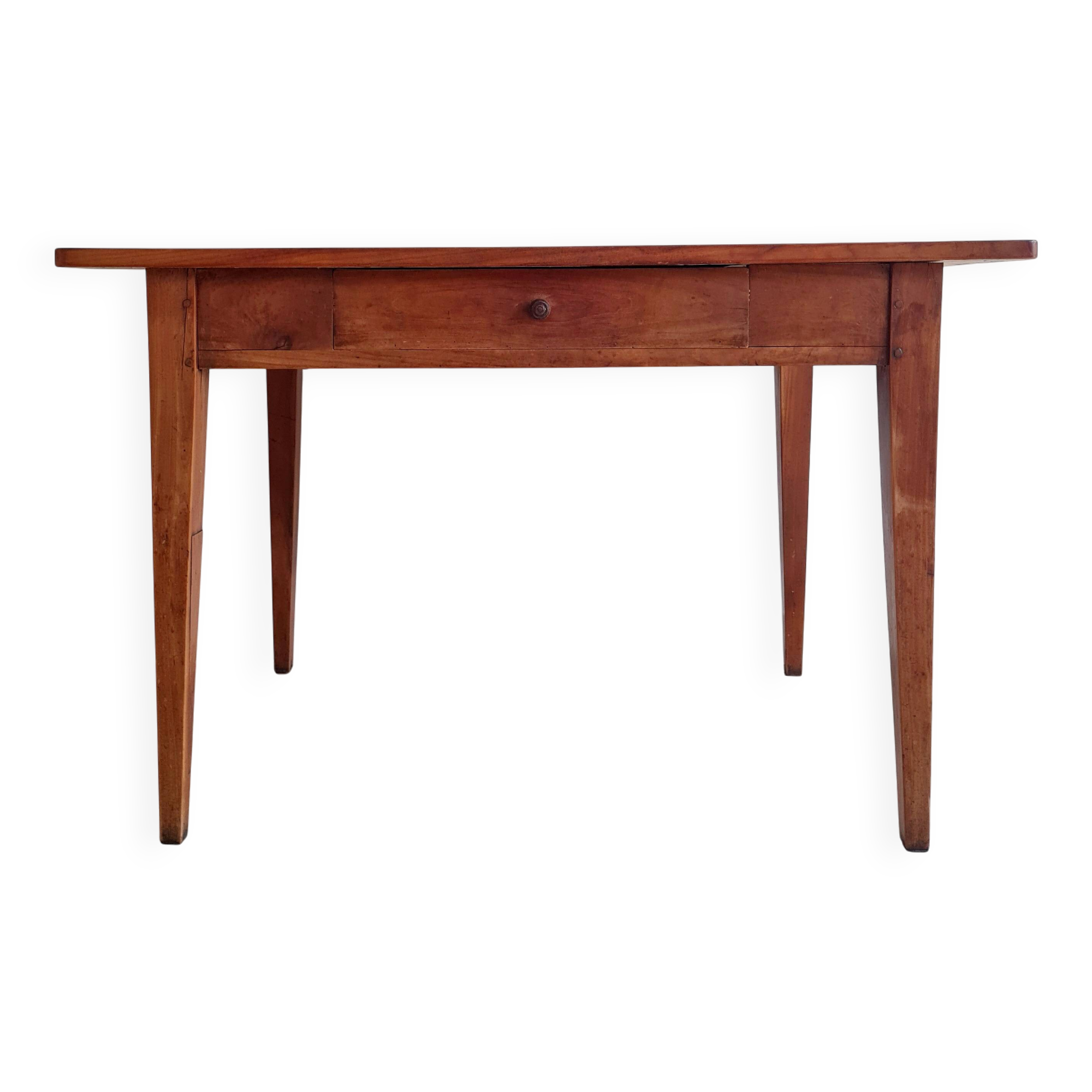 Antique wooden farmhouse table - drawer