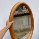 Oval pine mirror 1980 Regain