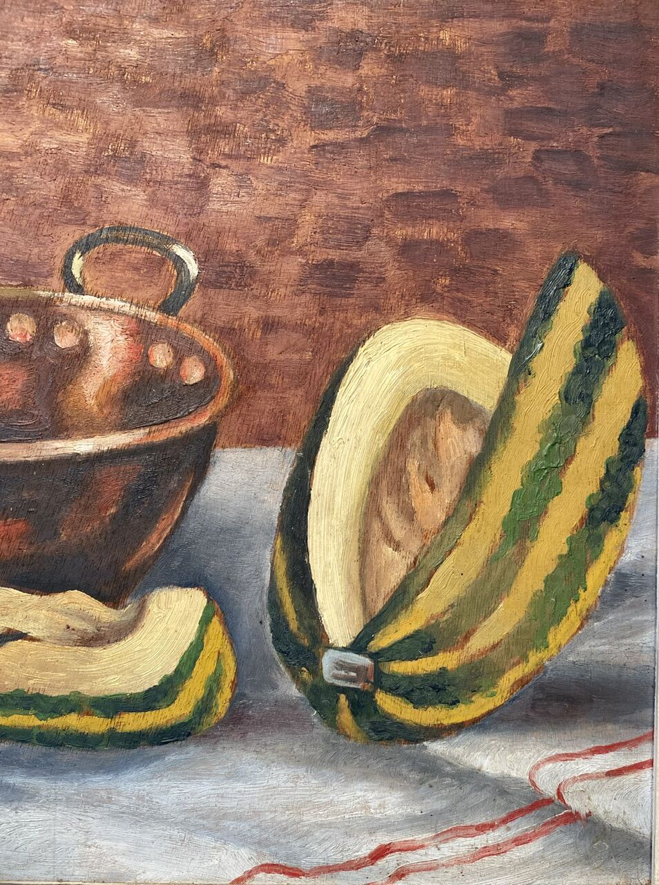 Painting Still Life with Watermelon Mid XX Century