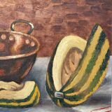 Tableau Nature morte à la pastèque milieu XX siècle