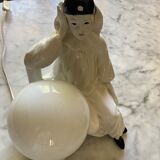 Vintage Pierrot ceramic lamp
