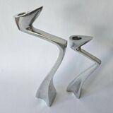 Paire de bougeoirs "Swan" par Matthew Hilton, Angleterre, années 1980