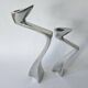 Pair of "Swan" MidCentury Candlesticks by Matthew Hilton, England, 1980s