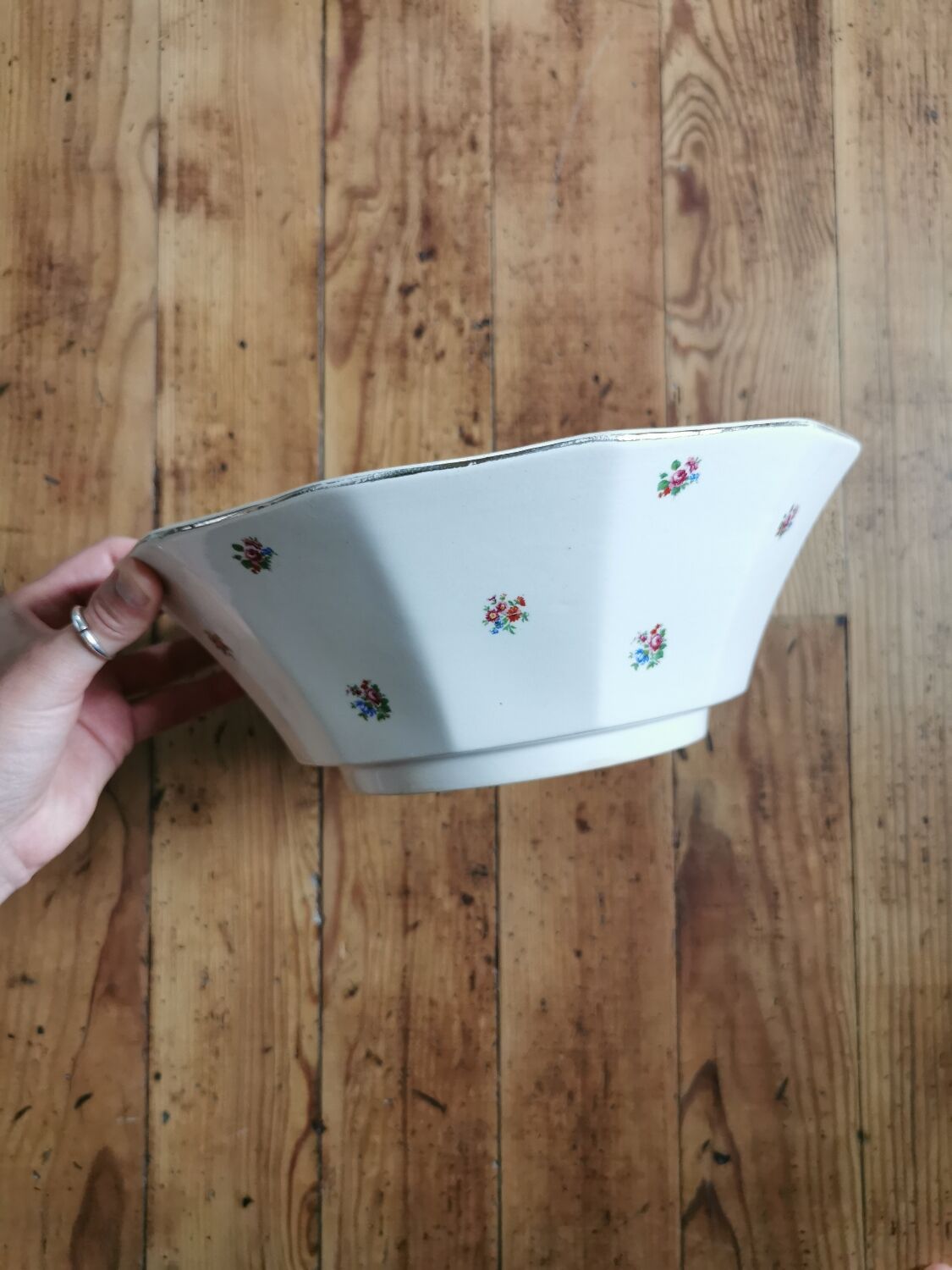 Vintage Digoin salad bowl