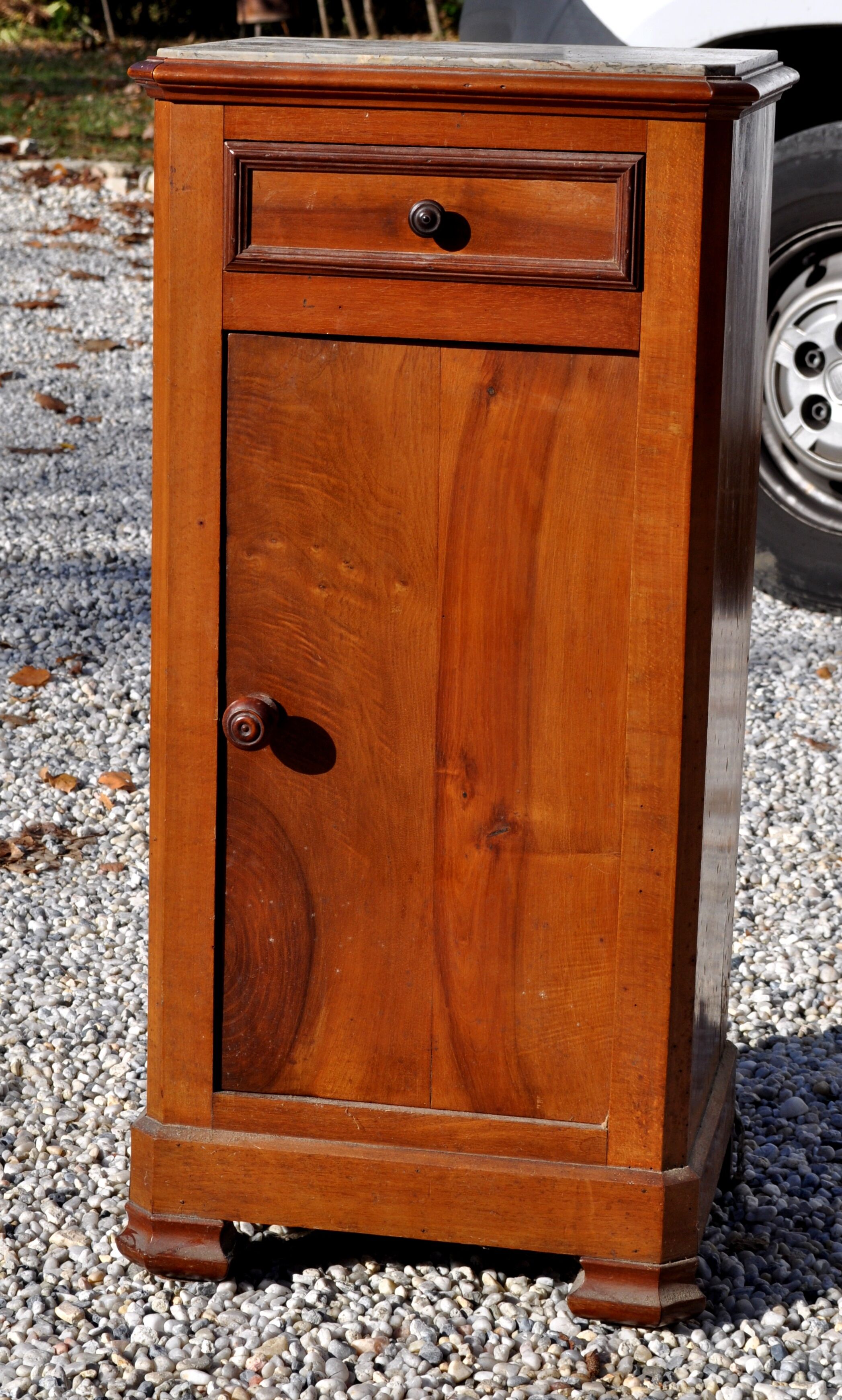 Marble top nightstand