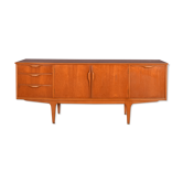 Restored teak 1960s long retro Jentique folded handles sideboard