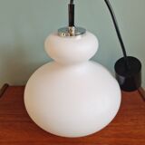 White opaline pendant lamp, Peill & Putzler, 70s