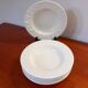 Set of 6 white ceramic deep plates made in Italy.