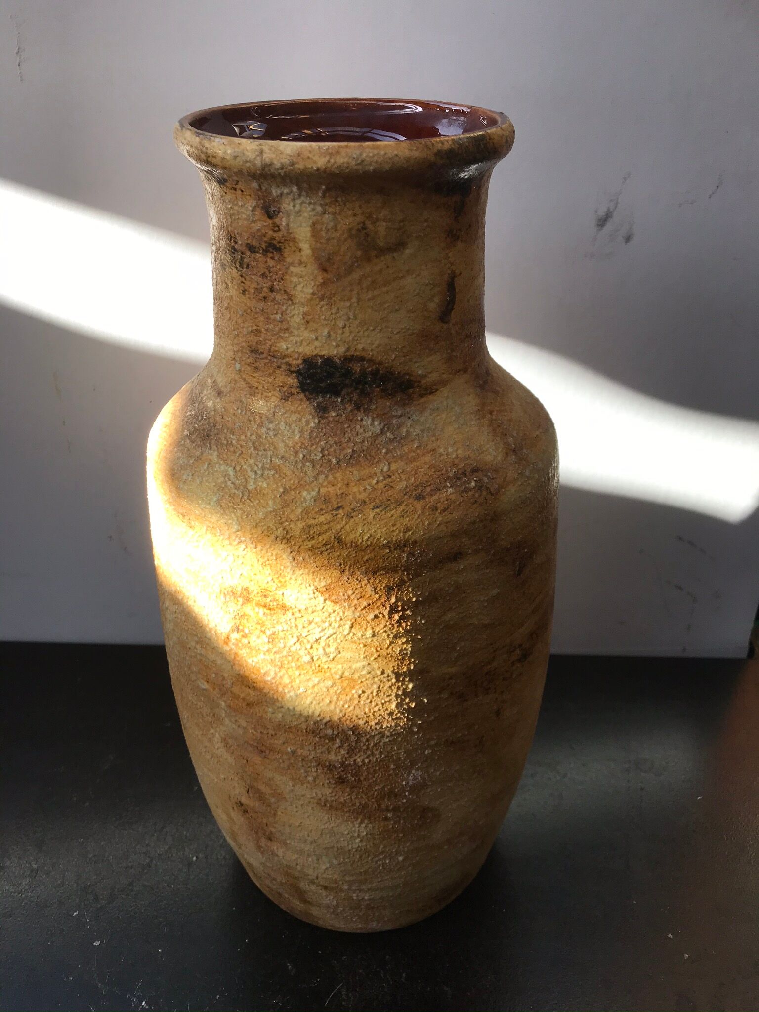 Former vase st clement ref 9218 ceramics beige france vintage