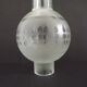 French Vintage Funnel Glass Lamp Shade – Opaque & Clear Geometric Pattern 2