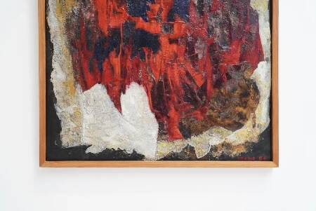 Jozef Mees, Large Abstract Oil on Board 1966