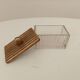 Art Deco box in glass and gilded brass from the 60s