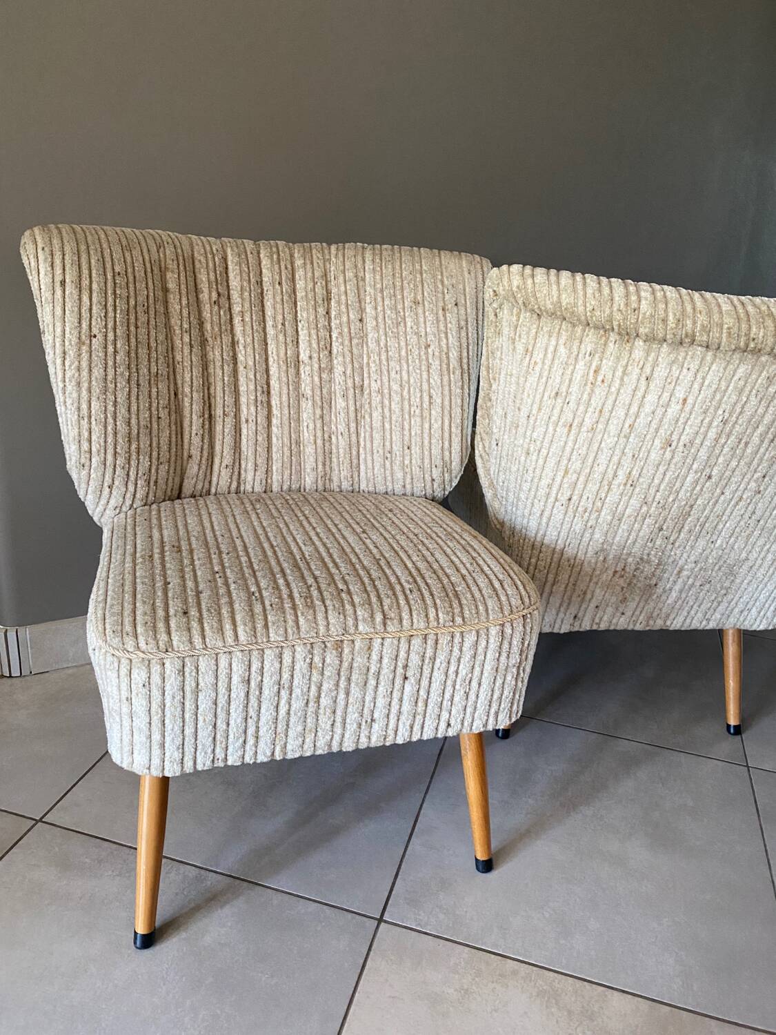 Pair of cocktail armchairs