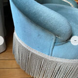Fauteuil crapaud bleu