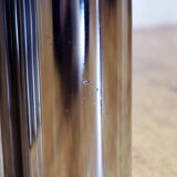 Table basse Space Age en tube chromé et verre 1970
