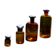 4 old apothecary bottles / amber glass pharmacy in perfect condition dated before 1960