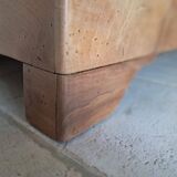 Low cherry wood sideboard with 1 drawer and 2 doors