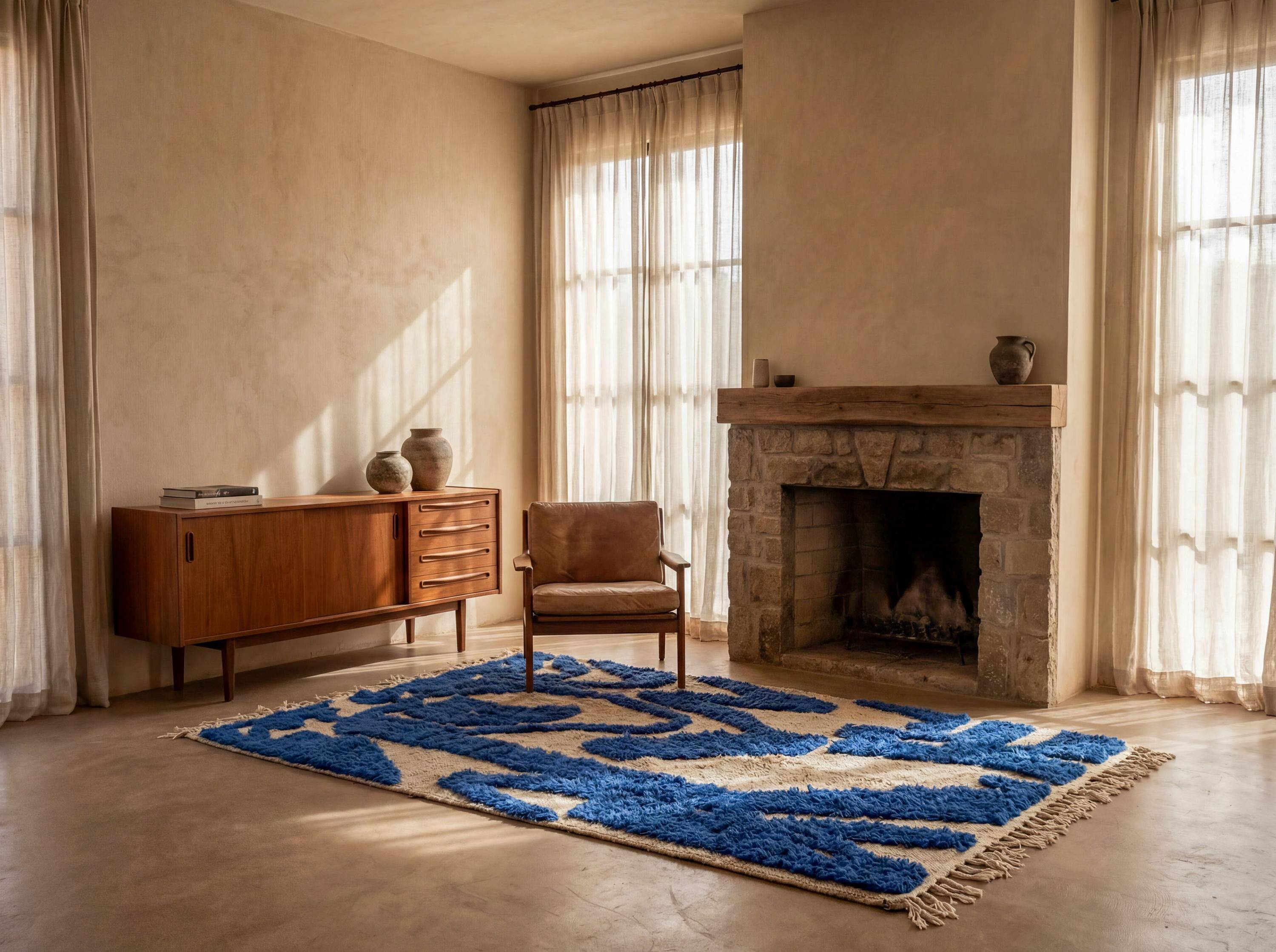 Traditional Moroccan handmade rug 2.5x1.5 m