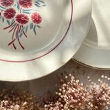 6 Mismatched Vintage Plates with Floral Pattern