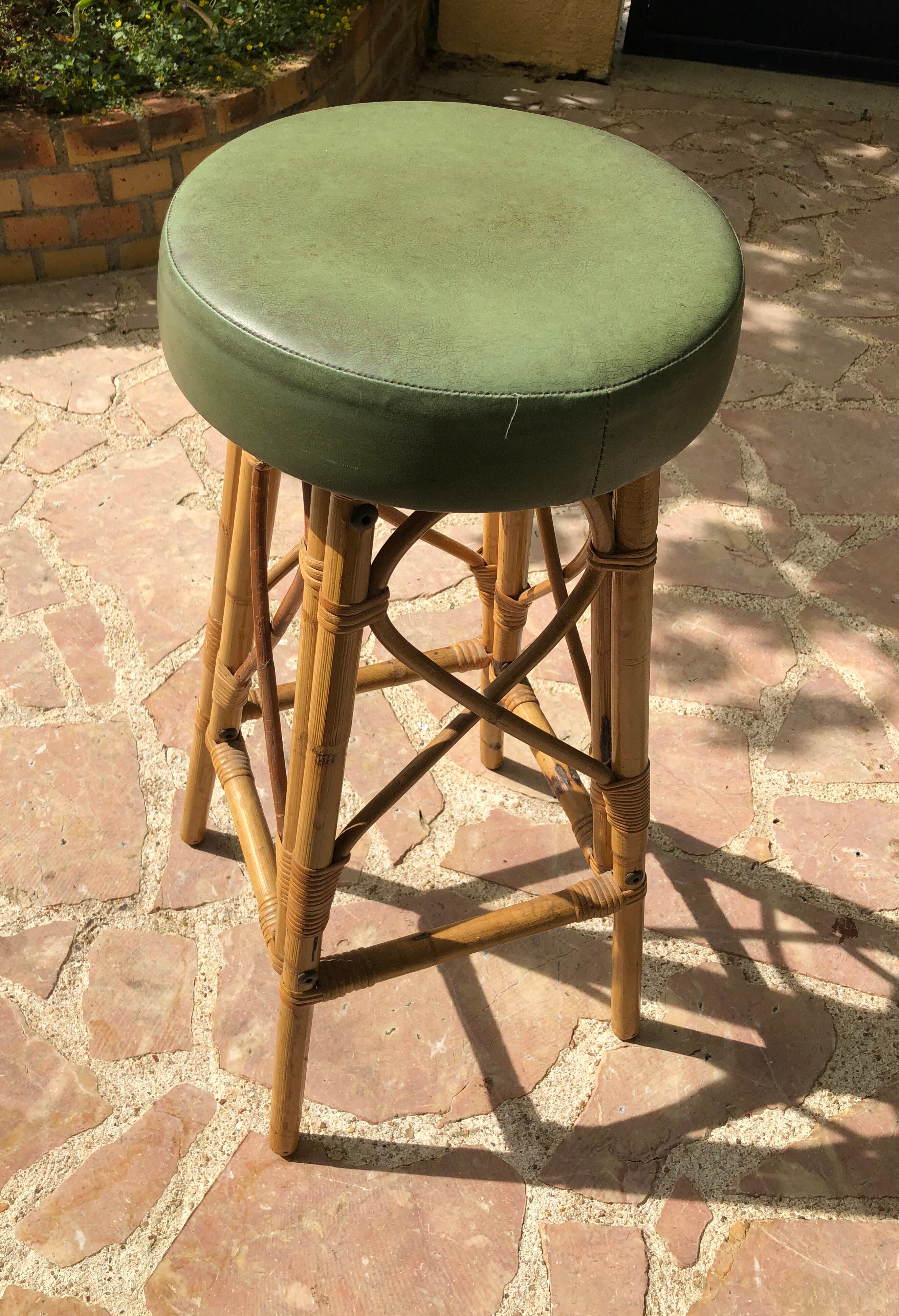 Rattan bar stool