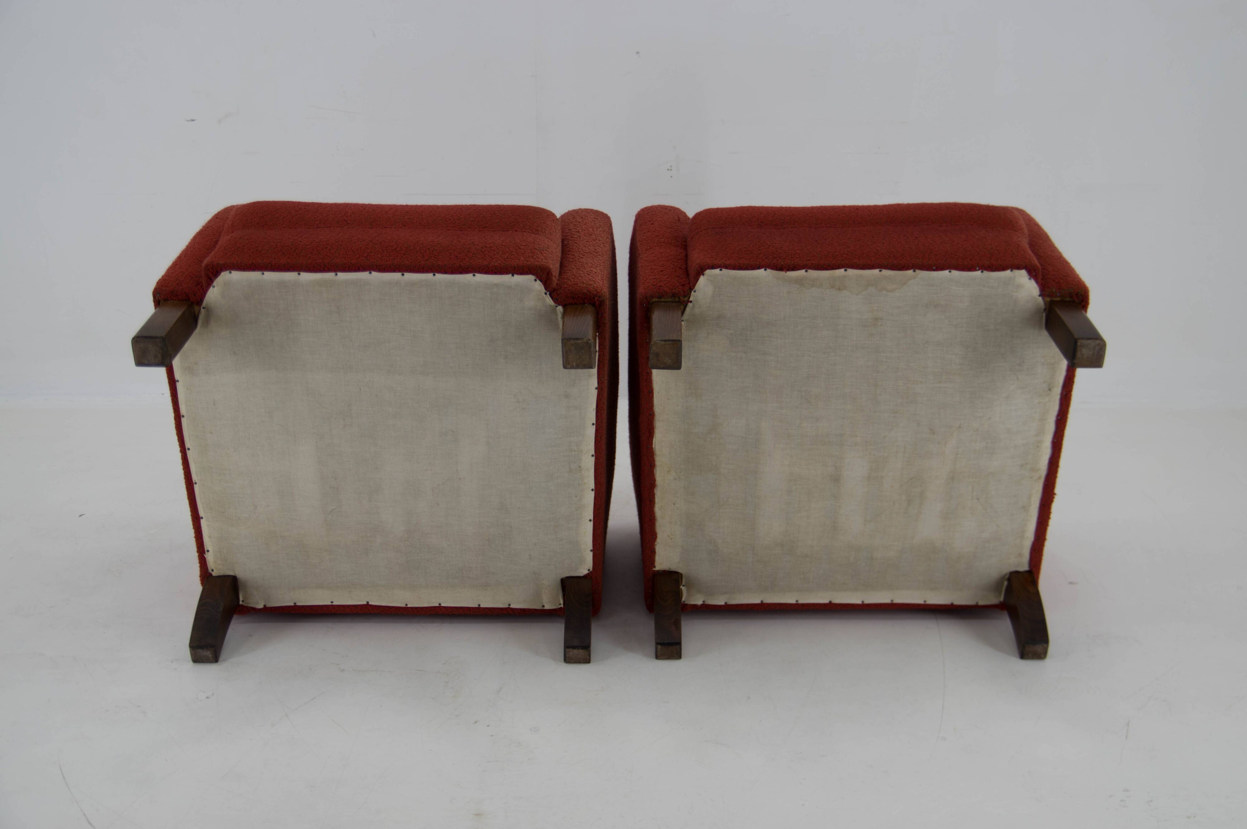 Set of Two Art Deco Armchairs by Halabala for UP Zavody, 1930s