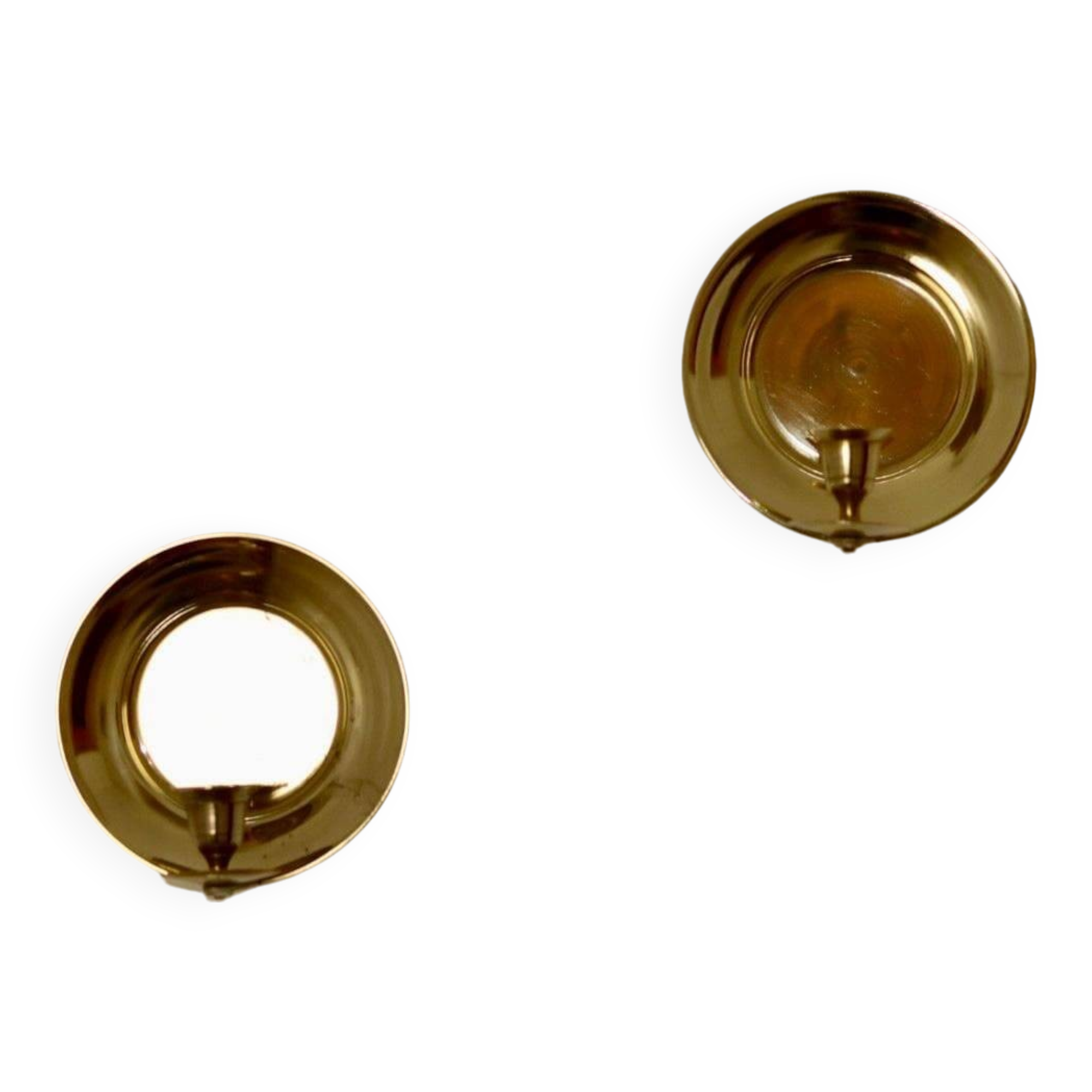 Pair Of Mid Century Swedish Brass Sconces