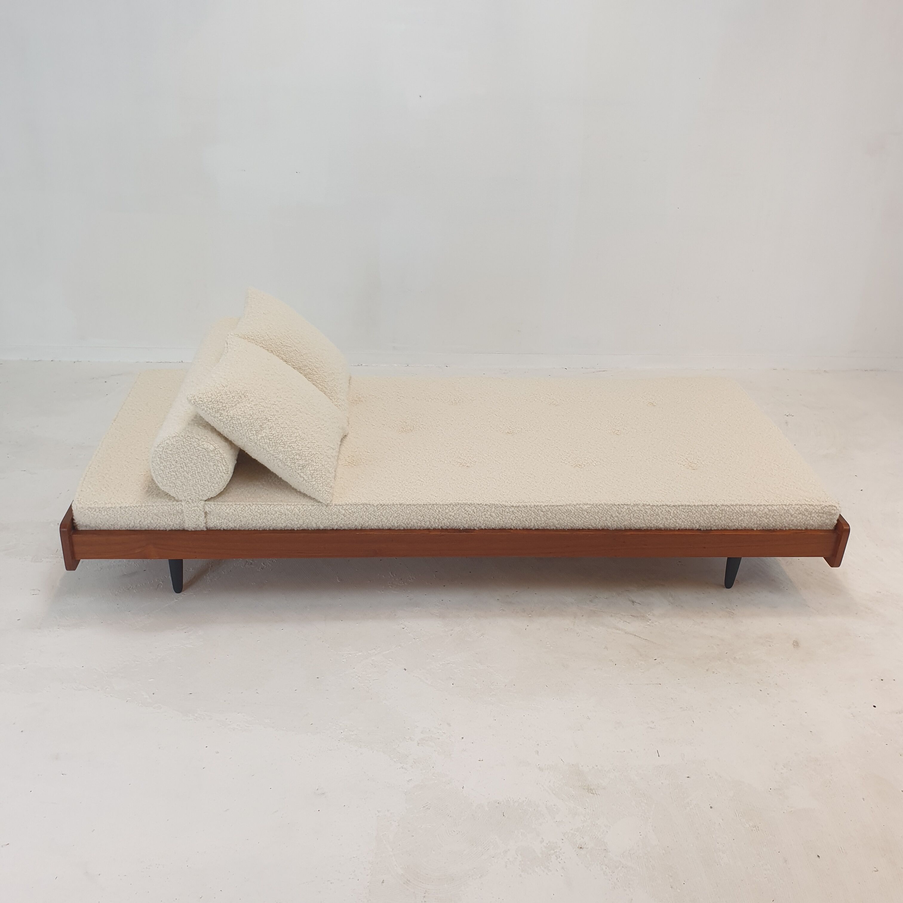 Teak Daybed with Cushions and Bolster, 1960s
