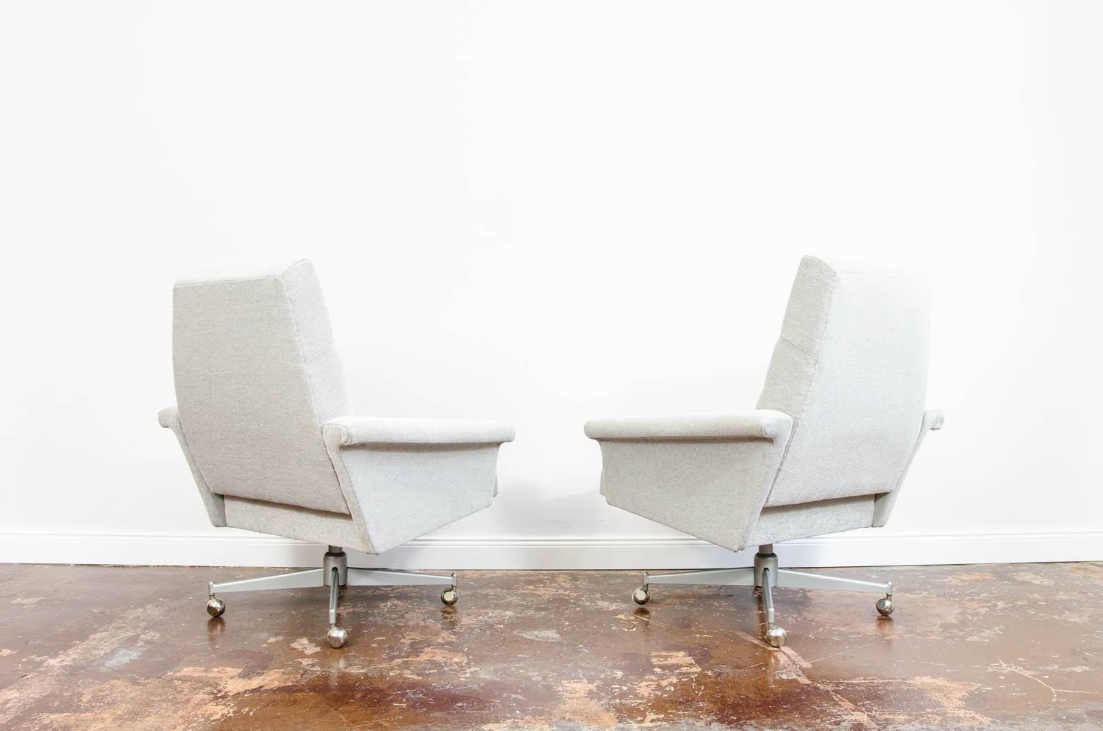 Vintage swivel armchairs, UP Závody, Czechoslovakia, 1970s, pair of 2