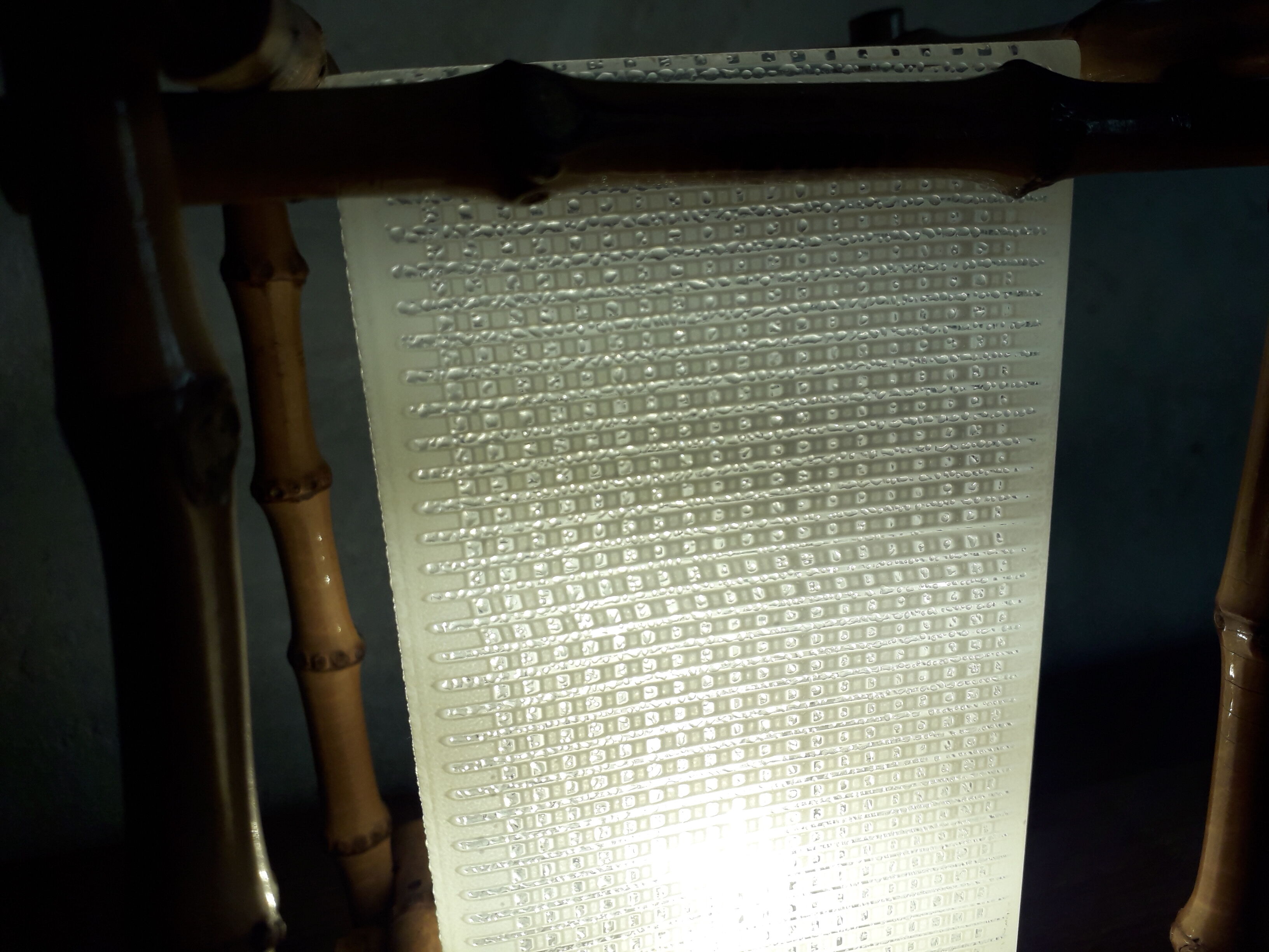 bamboo table lamp 60s