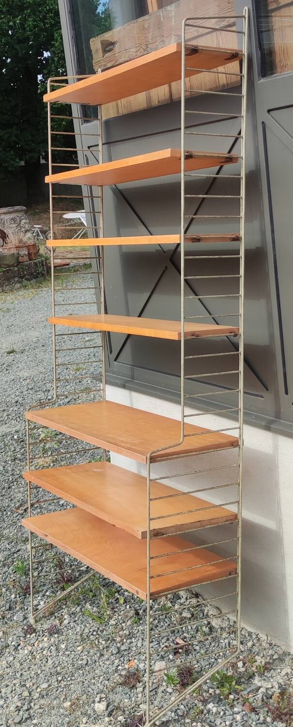Large Nisse Strinning String Shelf Scandinavian design 1950s/1960s