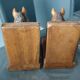 Wooden horse bookends
