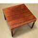 Vintage coffee table in veneered exotic wood, Italian design, 1960s.