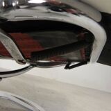 Leolux armchair, swivel chair with white leather upholstery, 1960s