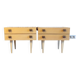 Paire de chevets vinatge en bois blanchi