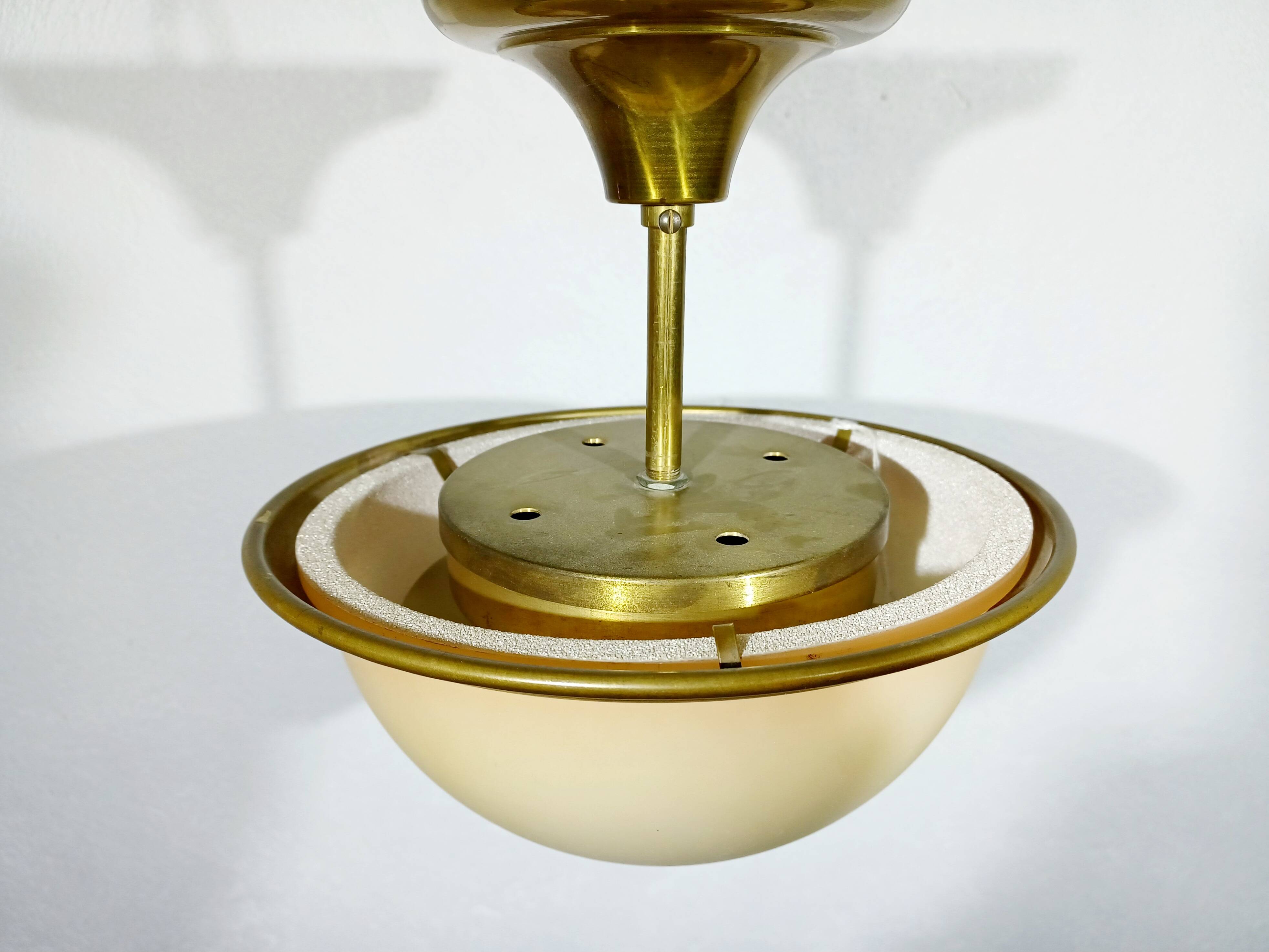 2-light brass ceiling light