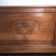 Art Deco walnut headboard