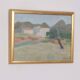 Original Swedish Oil on Panel – “Mountain Village” by Anna Küntzel