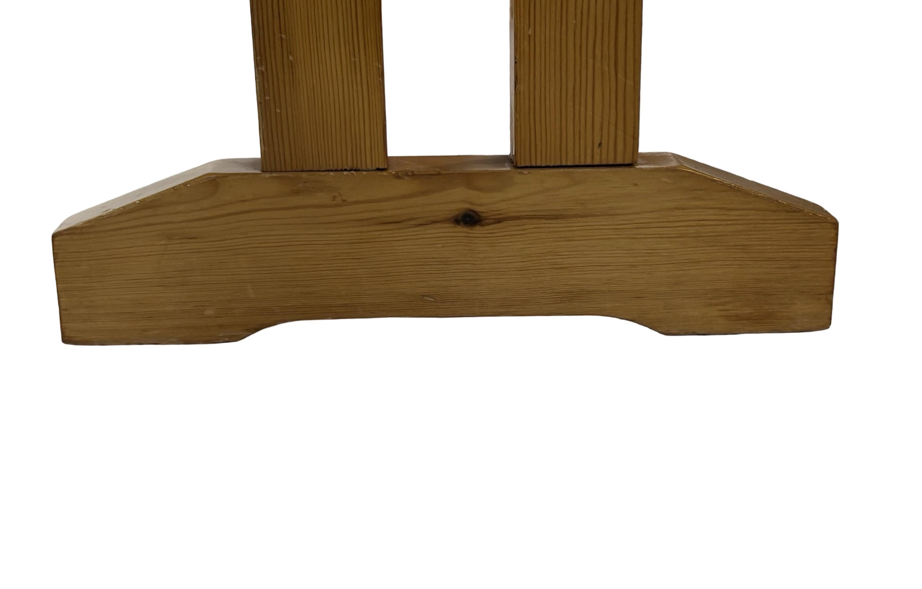 Vintage Scandinavian modern pinewood bench from the 1960's